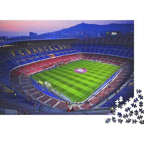 Camp NOU-Stadion 1000 Stück Puzzle Puzzle Erwachsene Fußball Pädagogisches Spiel Herausforderung HeimdekoRatteion Geschenke Schöne Geschenkidee 1000pcs (75x50cm) von VGDKAOBM