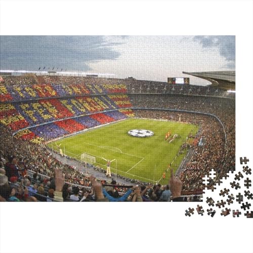 Camp NOU Stadion 1000 Teile Puzzles Puzzles Für Erwachsene Fußball Pädagogisches Spiel Herausforderung Heimdekoration Geschenke Schöne Geschenkidee 1000pcs (75x50cm) von VGDKAOBM