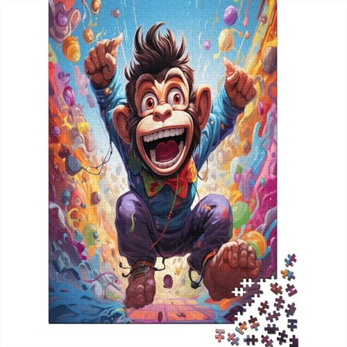 Cartoon-AFFE 1000 Stück Puzzle Puzzle Erwachsene Pädagogisches Spiel Herausforderung Home Dekoration Für Erwachsene Und Kinder Ab 14 Jahren 1000pcs (75x50cm) von VGDKAOBM