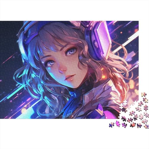 Cartoon-Mädchen 1000 Stück Puzzle Puzzle Erwachsene Pädagogisches Spiel Herausforderung Wohnungseinrichtung Schöne Geschenkidee 1000pcs (75x50cm) von VGDKAOBM
