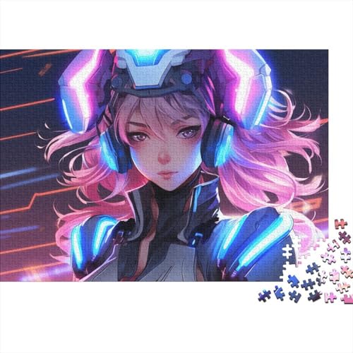 Cartoon-Mädchen 1000 Teile Puzzle Puzzle Erwachsene Pädagogisches Spiel Herausforderung Home Dekoration Schöne Geschenkidee 1000pcs (75x50cm) von VGDKAOBM