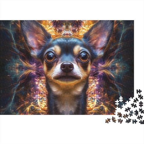 Chihuahua 1000 Teile Puzzles Puzzle Erwachsene Pädagogisches Spiel Herausforderung Home Dekoration Schöne Geschenkidee 1000pcs (75x50cm) von VGDKAOBM