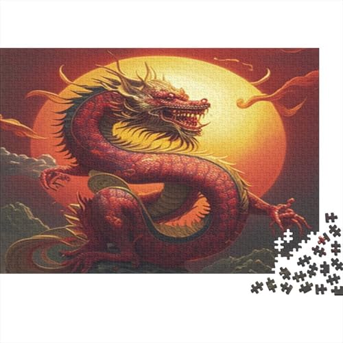 Chinesischer Drache 1000 Stück Puzzle Puzzle Erwachsene Pädagogisches Spiel Herausforderung Home Dekoration Für Erwachsene Und Kinder Ab 14 Jahren 1000pcs (75x50cm) von VGDKAOBM