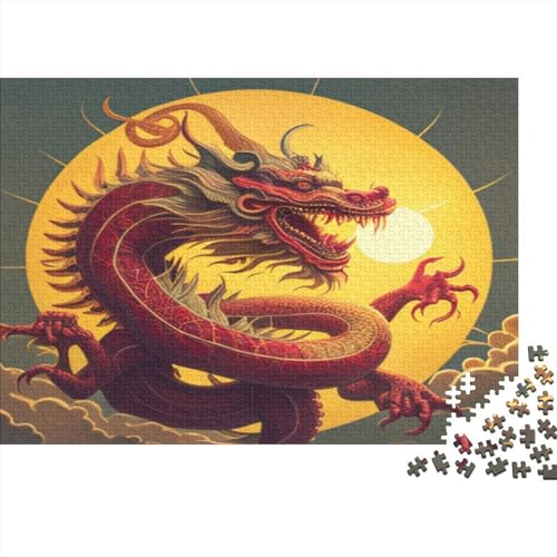 Chinesischer Drache 1000 Teile Puzzle Puzzle Erwachsene Pädagogisches Spiel Herausforderung Heimdekoration Geschenke Geschenke Für Erwachsene 1000pcs (75x50cm) von VGDKAOBM
