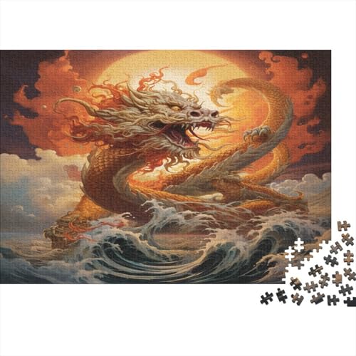 Chinesischer Drache 1000 Teile Puzzle Puzzle Erwachsene Pädagogisches Spiel Herausforderung Wohnungseinrichtung Geschenke Für Erwachsene 1000pcs (75x50cm) von VGDKAOBM