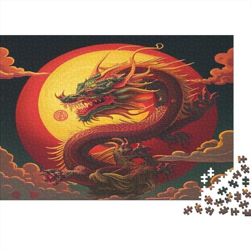 Chinesischer Drache 1000 Teile Puzzles Puzzle Erwachsene Pädagogisches Spiel Herausforderung Home Dekoration Schöne Geschenkidee 1000pcs (75x50cm) von VGDKAOBM