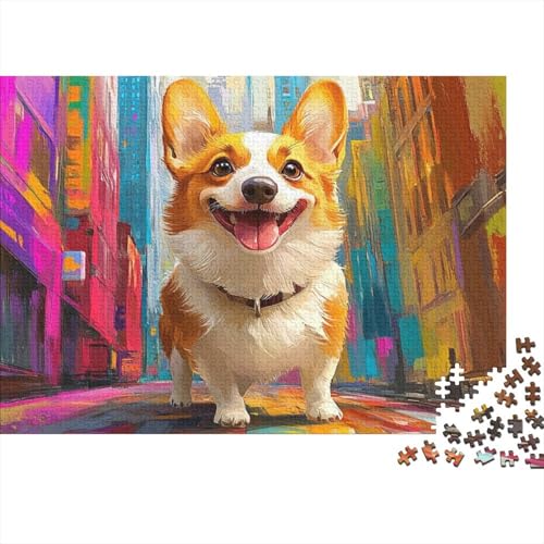 Corgi 1000 Stück Puzzle Puzzles Für Erwachsene Pädagogisches Spiel Herausforderung Wohnungseinrichtung Schöne Geschenkidee 1000pcs (75x50cm) von VGDKAOBM