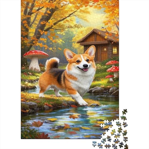 Corgi 1000 Teile Puzzles Puzzle Erwachsene Pädagogisches Spiel Herausforderung Wohnungseinrichtung Schöne Geschenkidee 1000pcs (75x50cm) von VGDKAOBM