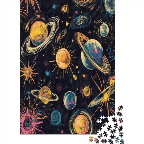 Cosmic Planets 1000 Teile Puzzles Puzzle Erwachsene Pädagogisches Spiel Herausforderung Heimdekoration Geschenke Geschenke Für Erwachsene 1000pcs (75x50cm) von VGDKAOBM