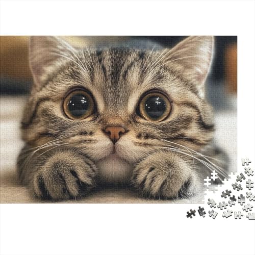Cute Katze 1000 Stück Puzzle Puzzle Erwachsene Pädagogisches Spiel Herausforderung Home Dekoration Für Erwachsene Und Kinder Ab 14 Jahren 1000pcs (75x50cm) von VGDKAOBM