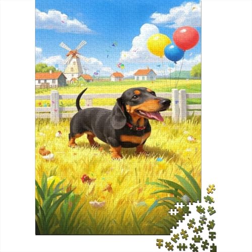 Dachshund 1000 Teile Puzzles Puzzles Für Erwachsene Pädagogisches Spiel Herausforderung Home Dekoration Geschenke Für Erwachsene 1000pcs (75x50cm) von VGDKAOBM