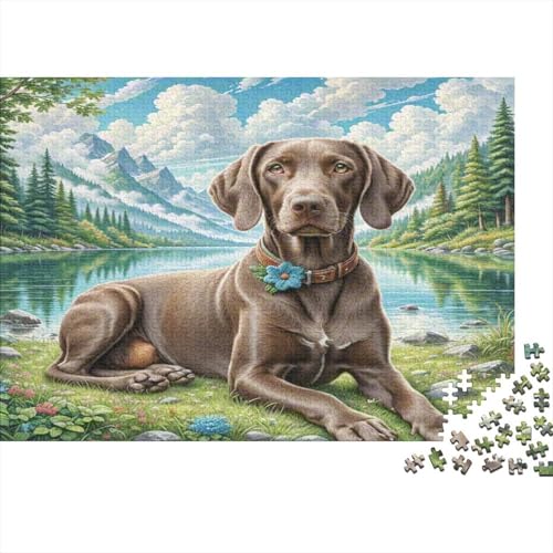 Deutscher Kurzhaar 1000 Stück Puzzle Puzzle Erwachsene Puzzlespiel-Herausforderung Pädagogisches Spiel Herausforderung Wohnungseinrichtung Geschenke Für Erwachsene 1000pcs (75x50cm) von VGDKAOBM
