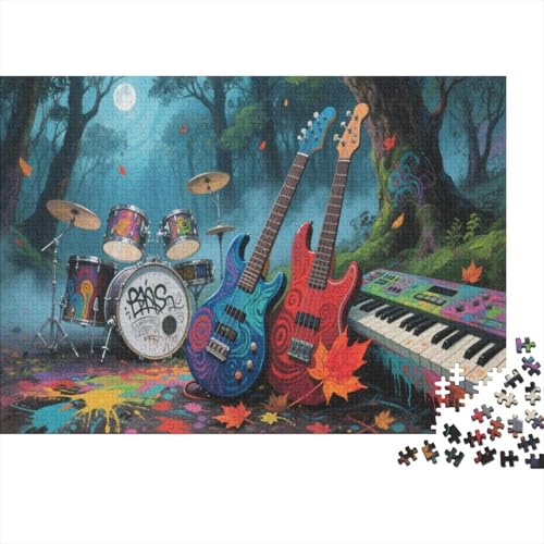 E-Gitarre 1000 Teile Puzzle Puzzle Erwachsene Felsen Instrument Pädagogisches Spiel Herausforderung Home DekoRatteion Schöne Geschenkidee 1000pcs (75x50cm) von VGDKAOBM