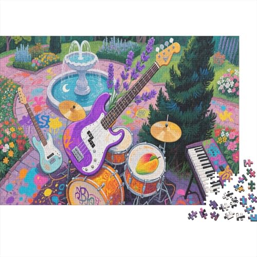 E-Gitarre 1000 Teile Puzzles Puzzle Erwachsene Felsen Instrument Pädagogisches Spiel Herausforderung Wohnungseinrichtung Schöne Geschenkidee 1000pcs (75x50cm) von VGDKAOBM