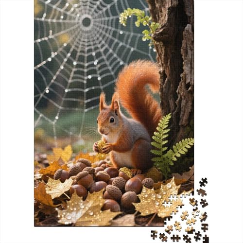 Eichhörnchen 1000 Teile Puzzles Puzzle Erwachsene Puzzlespiel-Herausforderung Pädagogisches Spiel Herausforderung Home Dekoration Schöne Geschenkidee 1000pcs (75x50cm) von VGDKAOBM