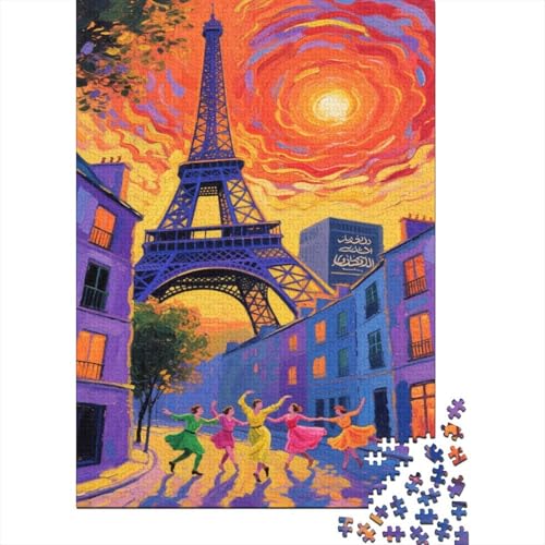 Eiffelturm 1000 Stück Puzzle Puzzles Für Erwachsene Pariser Turm Puzzlespiel-Herausforderung Pädagogisches Spiel Herausforderung Home DekoRatteion Schöne Geschenkidee 1000pcs (75x50cm) von VGDKAOBM