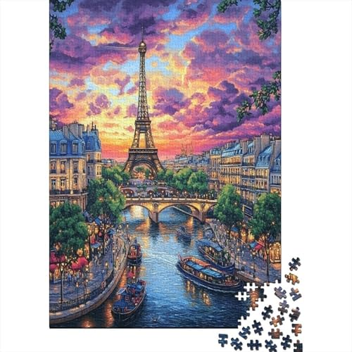Eiffelturm 1000 Teile Puzzle Puzzle Erwachsene Pädagogisches Spiel Herausforderung Wohnungseinrichtung Geschenke Für Erwachsene 1000pcs (75x50cm) von VGDKAOBM