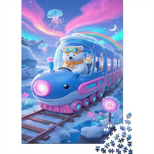 Eisbär 1000 Stück Puzzle Puzzle Erwachsene Pädagogisches Spiel Herausforderung Wohnungseinrichtung Schöne Geschenkidee 1000pcs (75x50cm) von VGDKAOBM