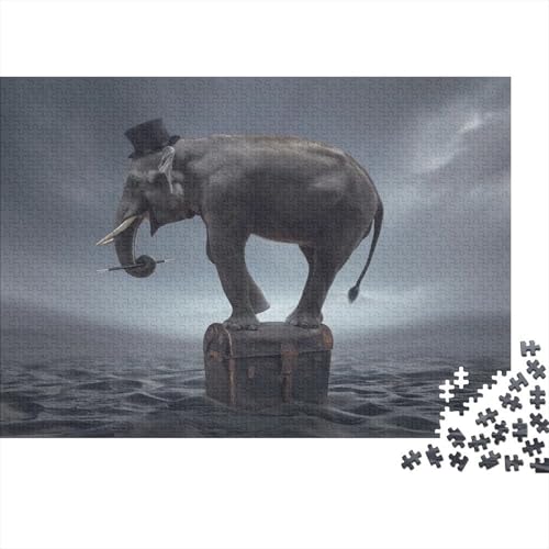 Elefant 1000 Stück Puzzle Puzzle Erwachsene Pädagogisches Spiel Herausforderung Home Dekoration Für Erwachsene Und Kinder Ab 14 Jahren 1000pcs (75x50cm) von VGDKAOBM