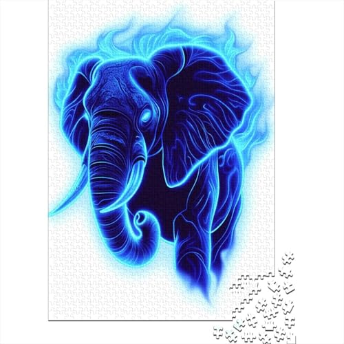 Elefant 1000 Teile Puzzles Puzzle Erwachsene Pädagogisches Spiel Herausforderung Home Dekoration Geschenke Für Erwachsene 1000pcs (75x50cm) von VGDKAOBM