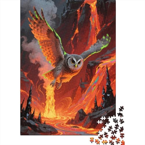 Eule 1000 Stück Puzzle Puzzle Erwachsene Pädagogisches Spiel Herausforderung Home Dekoration Für Erwachsene Und Kinder Ab 14 Jahren 1000pcs (75x50cm) von VGDKAOBM