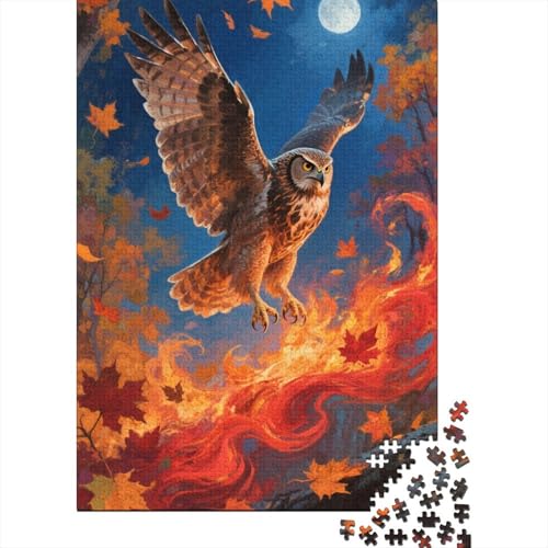 Eule 1000 Stück Puzzle Puzzle Erwachsene Pädagogisches Spiel Herausforderung Wohnungseinrichtung Geschenke Für Erwachsene 1000pcs (75x50cm) von VGDKAOBM