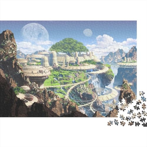Fantasiewelt 1000 Teile Puzzle Puzzle Erwachsene Pädagogisches Spiel Herausforderung Wohnungseinrichtung Geschenke Für Erwachsene 1000pcs (75x50cm) von VGDKAOBM