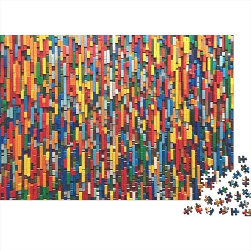 Farbige Bausteine 1000 Stück Puzzle Puzzles Für Erwachsene Pädagogisches Spiel Herausforderung Heimdekoration Geschenke Schöne Geschenkidee 1000pcs (75x50cm) von VGDKAOBM