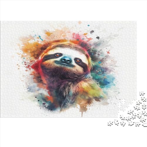 Faultier 1000 Stück Puzzle Puzzle Erwachsene Pädagogisches Spiel Herausforderung Home Dekoration Für Erwachsene Und Kinder Ab 14 Jahren 1000pcs (75x50cm) von VGDKAOBM