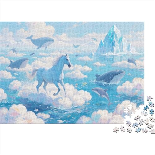 Fine Pferd 1000 Stück Puzzle Puzzle Erwachsene Pädagogisches Spiel Herausforderung Wohnungseinrichtung Geschenke Für Erwachsene 1000pcs (75x50cm) von VGDKAOBM