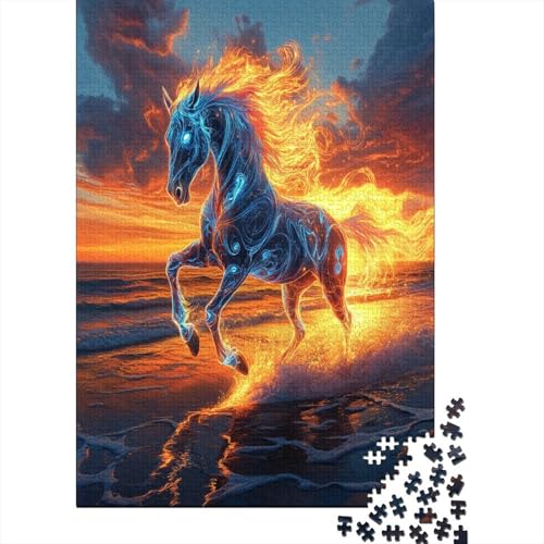 Fine Pferd 1000 Teile Puzzle Puzzles Für Erwachsene Pädagogisches Spiel Herausforderung Wohnungseinrichtung Schöne Geschenkidee 1000pcs (75x50cm) von VGDKAOBM