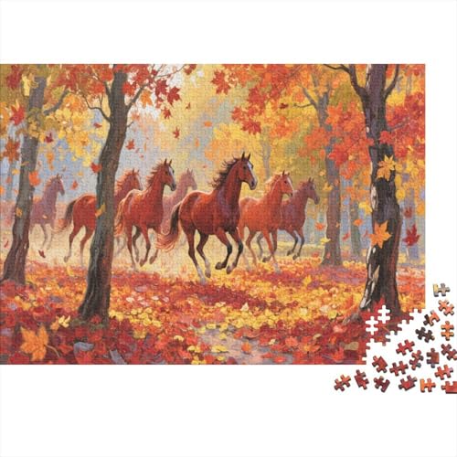 Fine Pferd 1000 Teile Puzzle Puzzles Für Erwachsene Puzzlespiel-Herausforderung Pädagogisches Spiel Herausforderung Home Dekoration Geschenke Für Erwachsene 1000pcs (75x50cm) von VGDKAOBM