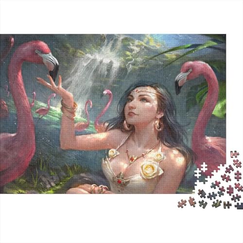 Flamingo 1000 Teile Puzzle Puzzles Für Erwachsene Puzzlespiel-Herausforderung Pädagogisches Spiel Herausforderung Home Dekoration Geschenke Für Erwachsene 1000pcs (75x50cm) von VGDKAOBM
