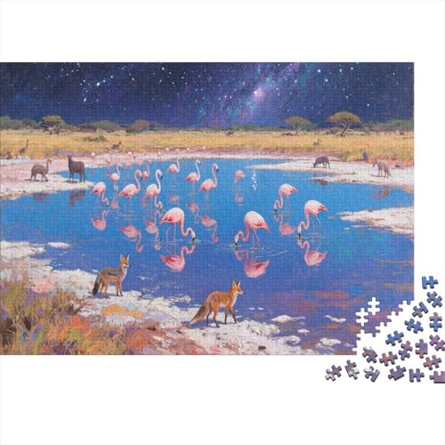 Flamingo 1000 Teile Puzzles Puzzles Für Erwachsene Pädagogisches Spiel Herausforderung HeimdekoRatteion Geschenke Schöne Geschenkidee 1000pcs (75x50cm) von VGDKAOBM