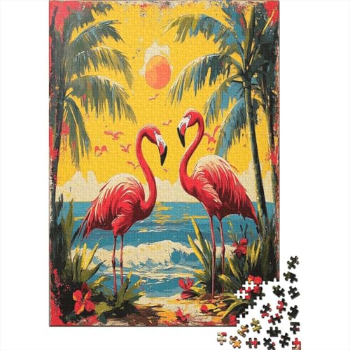 Flamingo 1000 Teile Puzzles Puzzles Für Erwachsene Pädagogisches Spiel Herausforderung Home Dekoration Schöne Geschenkidee 1000pcs (75x50cm) von VGDKAOBM