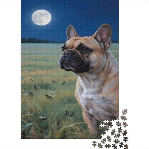 Französische BullHundgege 1000 Stück Puzzle Puzzle Erwachsene Hund Pädagogisches Spiel Herausforderung Wohnungseinrichtung Schöne Geschenkidee 1000pcs (75x50cm) von VGDKAOBM