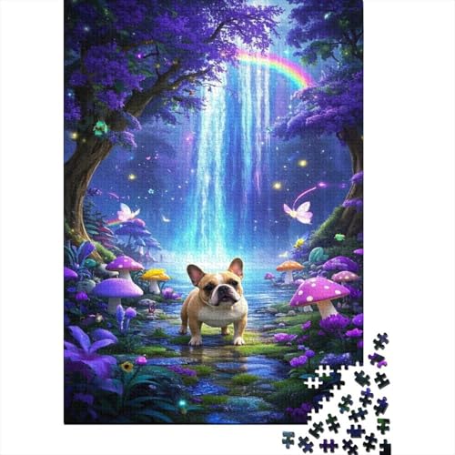 Französische BullHundgege 1000 Teile Puzzle Puzzles Für Erwachsene Pädagogisches Spiel Herausforderung Home Dekoration Schöne Geschenkidee 1000pcs (75x50cm) von VGDKAOBM