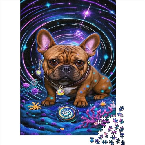 Französische BullHundgege 1000 Teile Puzzles Puzzle Erwachsene Pädagogisches Spiel Herausforderung Home Dekoration Geschenke Für Erwachsene 1000pcs (75x50cm) von VGDKAOBM