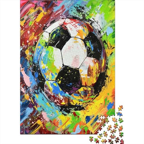 Fußball 1000 Stück Puzzle Puzzles Für Erwachsene Pädagogisches Spiel Herausforderung Wohnungseinrichtung Schöne Geschenkidee 1000pcs (75x50cm) von VGDKAOBM