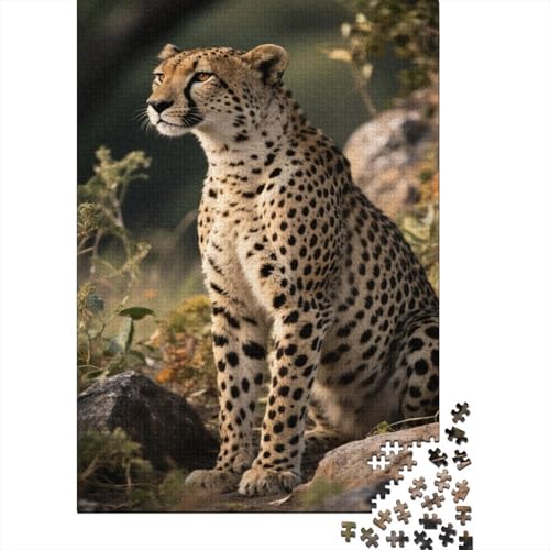 Gepard 1000 Stück Puzzle Puzzle Erwachsene Leopard Pädagogisches Spiel Herausforderung Home DekoRatteion Für Erwachsene Und Kinder Ab 14 Jahren 1000pcs (75x50cm) von VGDKAOBM