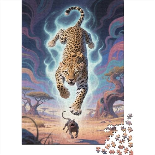 Gepard 1000 Stück Puzzle Puzzle Erwachsene Leopard Pädagogisches Spiel Herausforderung Wohnungseinrichtung Geschenke Für Erwachsene 1000pcs (75x50cm) von VGDKAOBM