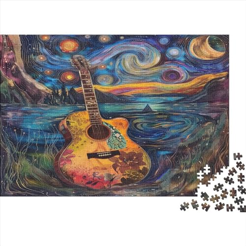Gitarre 1000 Stück Puzzle Puzzle Erwachsene Pädagogisches Spiel Herausforderung HeimdekoRatteion Geschenke Schöne Geschenkidee 1000pcs (75x50cm) von VGDKAOBM
