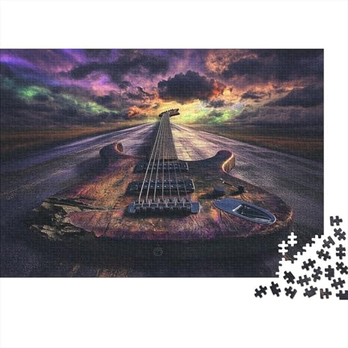 Gitarre 1000 Stück Puzzle Puzzle Erwachsene Pädagogisches Spiel Herausforderung Home Dekoration Für Erwachsene Und Kinder Ab 14 Jahren 1000pcs (75x50cm) von VGDKAOBM