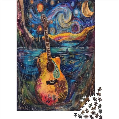Gitarre 1000 Stück Puzzle Puzzle Erwachsene Pädagogisches Spiel Herausforderung Wohnungseinrichtung Schöne Geschenkidee 1000pcs (75x50cm) von VGDKAOBM