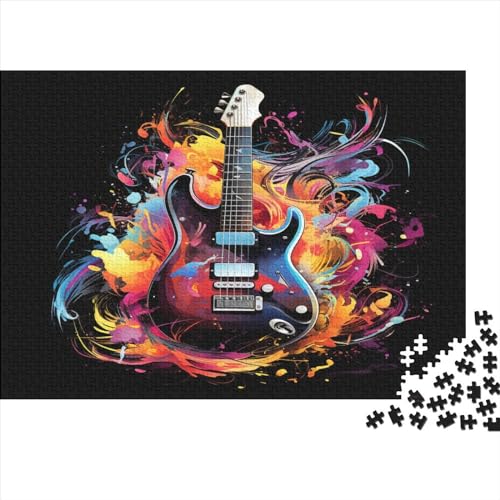 Gitarre 1000 Teile Puzzles Puzzle Erwachsene Pädagogisches Spiel Herausforderung Heimdekoration Geschenke Schöne Geschenkidee 1000pcs (75x50cm) von VGDKAOBM