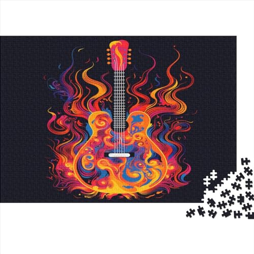 Gitarre 1000 Teile Puzzles Puzzle Erwachsene Pädagogisches Spiel Herausforderung Wohnungseinrichtung Schöne Geschenkidee 1000pcs (75x50cm) von VGDKAOBM