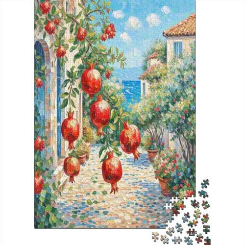 Granatapfelblüte 1000 Stück Puzzle Puzzles Für Erwachsene Pädagogisches Spiel Herausforderung Wohnungseinrichtung Schöne Geschenkidee 1000pcs (75x50cm) von VGDKAOBM