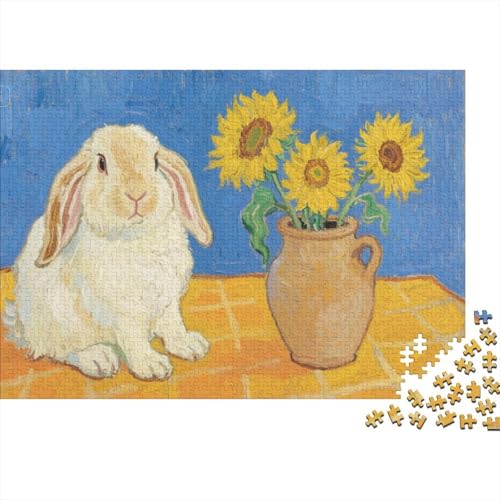 Hängeohrkaninchen 1000 Stück Puzzle Puzzles Für Erwachsene Pädagogisches Spiel Herausforderung Wohnungseinrichtung Geschenke Für Erwachsene 1000pcs (75x50cm) von VGDKAOBM