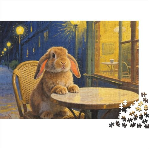 Hängeohrkaninchen 1000 Teile Puzzle Puzzle Erwachsene Pädagogisches Spiel Herausforderung Home Dekoration Schöne Geschenkidee 1000pcs (75x50cm) von VGDKAOBM
