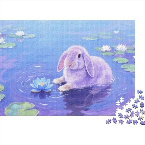 Hängeohrkaninchen 1000 Teile Puzzle Puzzle Erwachsene Puzzlespiel-Herausforderung Pädagogisches Spiel Herausforderung Home Dekoration Schöne Geschenkidee 1000pcs (75x50cm) von VGDKAOBM